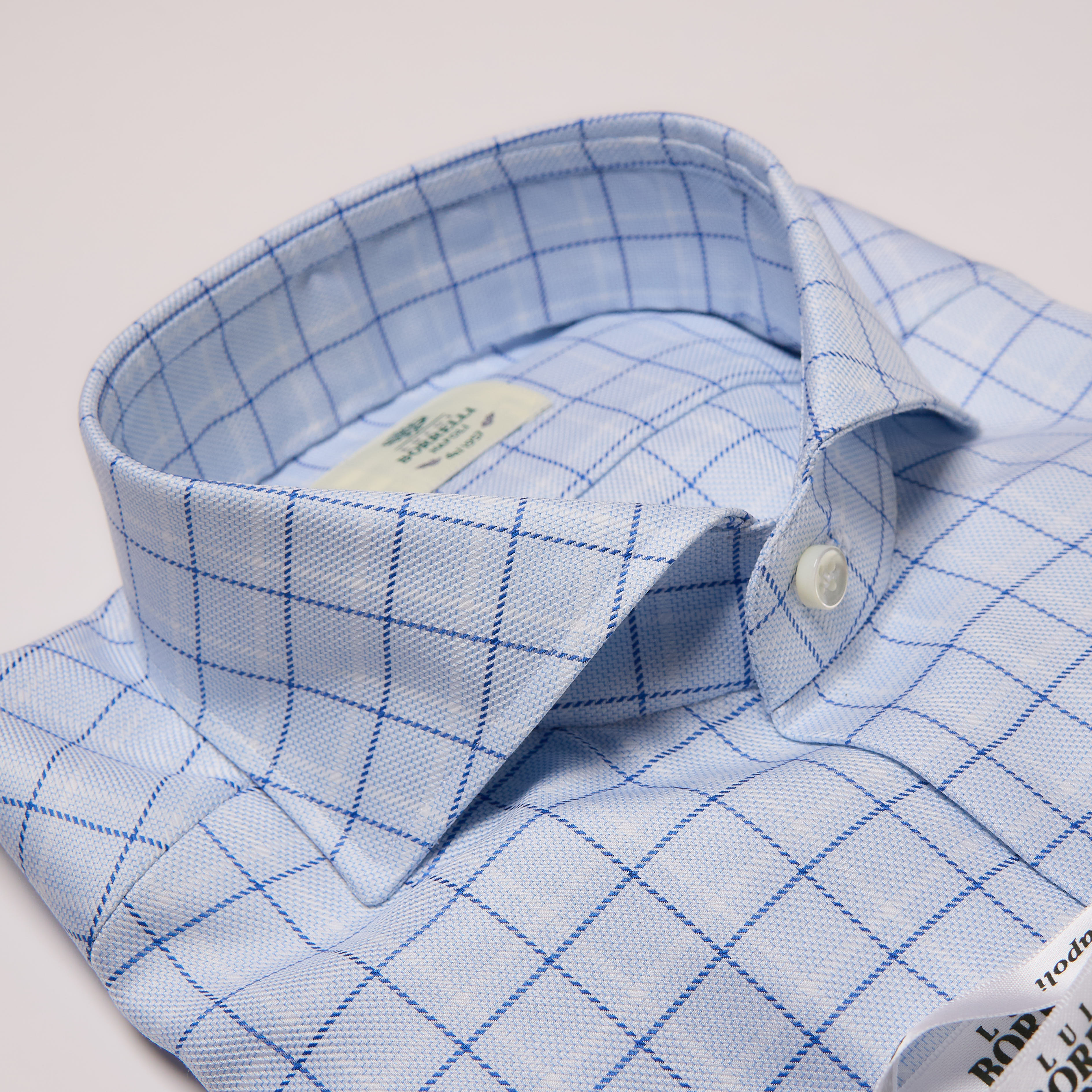 CHECKED OXFORD SHIRT - BLUE - LUIGI BORRELLI - NAPOLI - Luigi
